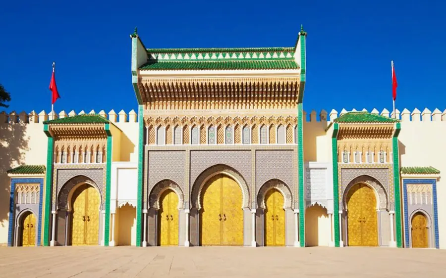 The golden doors of the Royal Palace in Fes
