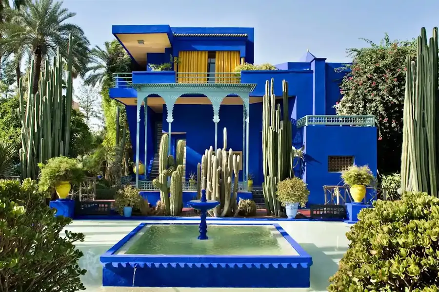 The blue villa and cactus garden of Jardin Majorelle