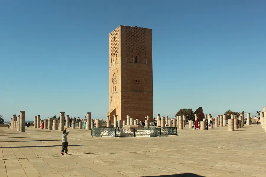 The Hassan Tower and its field of stone columns in Rabat