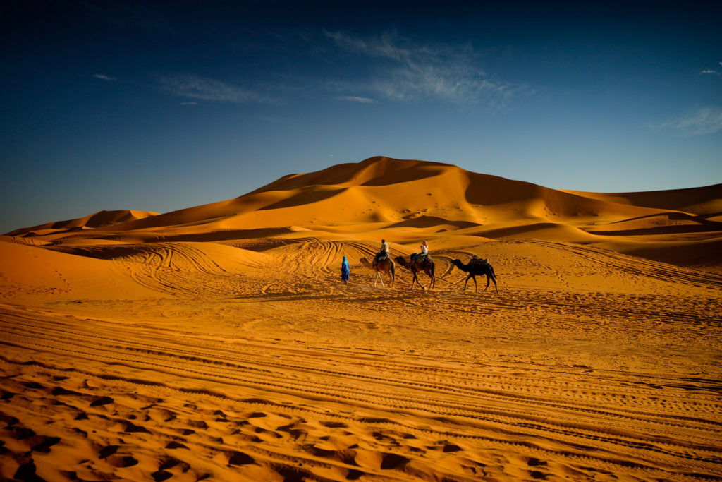 overnight camel trekking Merzouga